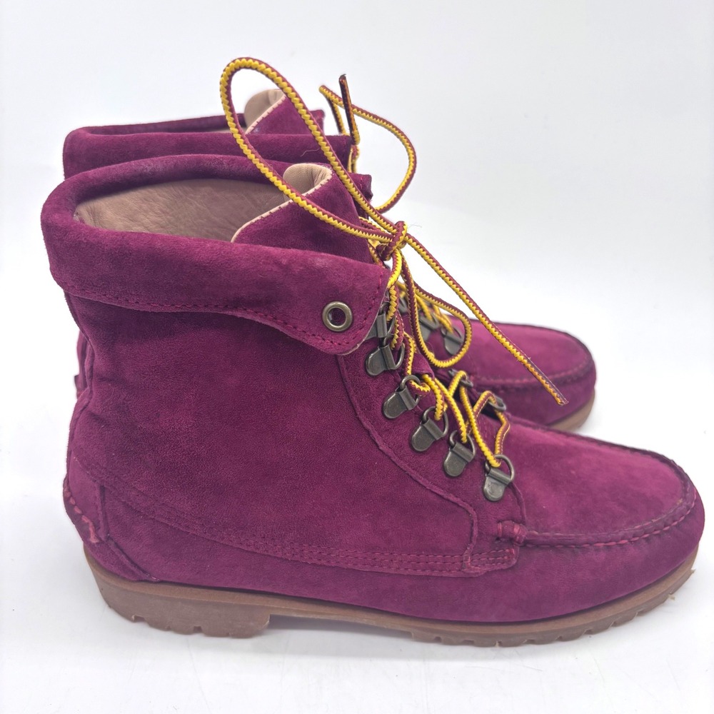 Sebago x Six Degrees Bordeaux Suede Leather Ankle Boots Womens Size 9
